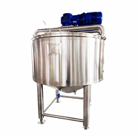Cuve de mélange à lame raclante de 300 gallons avec enveloppe chauffante et certification ASME