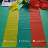 Niveles de resistencia a la luz de 10-12 libras, bandas planas, bandas de ejercicio para terapia física, entrenamiento de fuerza, Yoga, Pilates, bandas de estiramiento