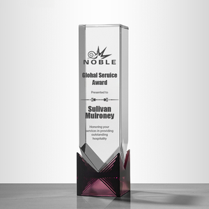 Noble Venta caliente personalizado Liuli Rubik's Cube Pillar Trophy Company Reunión anual Premios Art Glass Trophy - Product Image 4