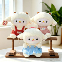 Peluches personnalisées avec logo pour machine à grue, en tissu polaire corail doux, design léger et souple, 18 cm, pour la vente de jouets en machine distributrice