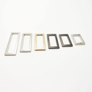 Venta al por mayor 2cm -4cm Metal aleación de zinc cordón cuadrado hebillas de plata dorada accesorio de ropa - Product Image 1