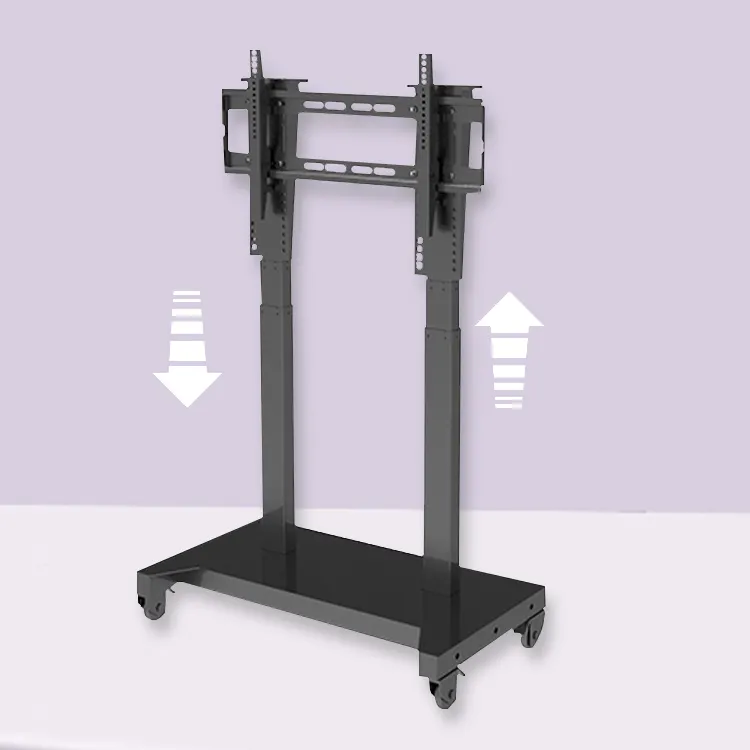 52 "- 81" movable TV stand, floor mounted trolley, conference room, integrated machine rack with wheels