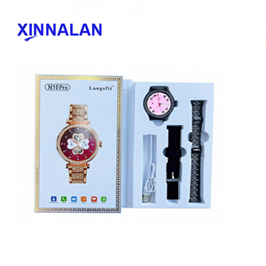 นาฬิกาข้อมือกีฬาผู้หญิงรุ่นใหม่ ดีไซน์หรูหราทันสมัย ชุดเครื่องประดับ <span class=keywords><strong>M10</strong></span> Pro สมาร์ทวอทช์สำหรับสุภาพสตรี - Product Image 2