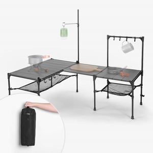 Juego de mesa y silla plegable de aluminio duradero, muebles portátiles para exteriores para comedor, cocina, playa, Camping, uso en taller - Product Image 1