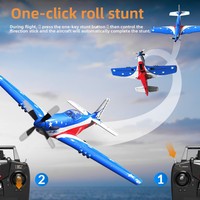Avion RC Volantex P51 2.4G, mode simulateur de chasseur P51 avec gyroscope, jouets d'avion RC