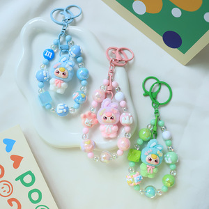 สายคล้องโทรศัพท์มือถือแบบลูกปัดน่ารักสร้างสรรค์ สีสันสดใส ใช้ได้กับโทรศัพท์ทุกรุ่น ป้องกันการสูญหาย พร้อมพวงกุญแจ - Product Image 2