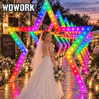 LED RGB lumière géométrique temps néon arc tunnel passerelle toile de fond support pour mariage fête hall entrée décoration événement