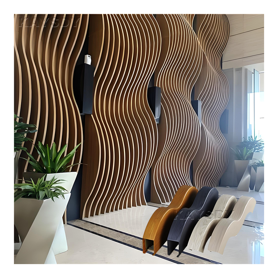 Modern Arc Wavy Metal Aluminum Square Tube Wall Cladding Panels for ...