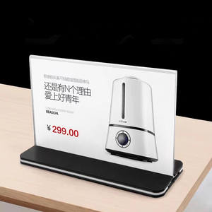 Supporto per insegne da tavolo in acrilico trasparente verticale A4 A5 A6 Lucite porta Menu con Base nera in Perspex supporto espositore per <span class=keywords><strong>Promo</strong></span> - Product Image 4