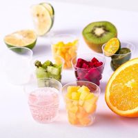 Lot de 200 verres jetables en plastique rigide de 30 ml pour fêtes de mariage et cadeaux invités