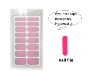 สติ๊กเกอร์ติดเล็บ 16 นิ้ว ขายดี สไตล์ยุโรปอเมริกัน 3 มิติ แบบเต็มเล็บ กันน้ำ ผงออนิกซ์ เงางาม ฟิล์มติดเล็บ โรงงานผลิตโดยตรง - Product Image 6