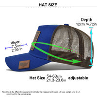 Gorra Trucker de 5 Paneles con Malla Trasera Transpirable, Personalizada con Logotipo en Parche de Cuero de Alta Calidad, para Pesca y Caza al Aire Libre