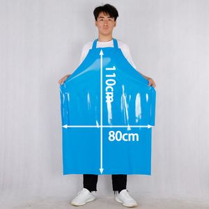 ผ้ากันเปื้อนกันน้ำ Tpu แบบไม่มีแขน สีพื้น สำหรับผู้ชาย ผู้หญิง เสื้อผ้าทำงาน ป้องกันการเปื้อนน้ำสำหรับงานชำแหละสัตว์น้ำ - Product Image 2