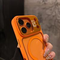 Étui de luxe transparent avec support magnétique pour objectif et recharge sans fil pour iPhone 18 17 16 15 14 13 12 11 Pro Max
