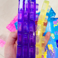 Ensemble de blocs de construction en caoutchouc souple et coloré de 40 pièces, thème animaux et nature, jouet éducatif STEM pour l'apprentissage du comptage