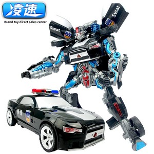 <span class=keywords><strong>Jouet</strong></span> éducatif transformable en <span class=keywords><strong>métal</strong></span> pour enfants, modèle de robot voiture de police Hornet jaune, cadeau pour garçons de 8 à 13 ans, dans une boîte colorée avec fenêtre - Product Image 4