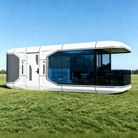 Capsule spatiale futuriste détachable de 40 pieds – Maison conteneur respirante, mobile, au design moderne pour parcs extérieurs, boutiques, cafés, bureaux à domicile