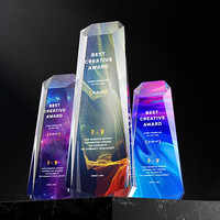Trophée en cristal personnalisé imprimé UV, récompense obélisque personnalisée pour les festivals de cinéma, les événements d'entreprise et la reconnaissance professionnelle