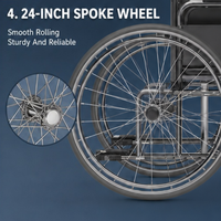 Fauteuil de douche AndCare en acier 18'' 20'' 22'' pour personnes âgées et handicapées - Matériel de réadaptation