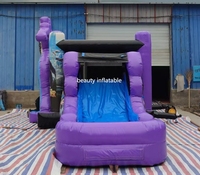 Château gonflable commercial avec toboggan pour enfants, certifié CE, garantie 3 ans, en PVC, 500