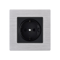 Ensemble interrupteur et prise mural étanche 86 Type en aluminium de haute qualité pour extérieur, double pôle 4 voies, à bouton-poussoir tactile, compatible avec l'application Smart Life