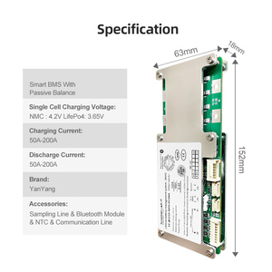 Oem ODM 24V 6S 7S 8S 50A 100A Lithium LiFePO4 Pin BMS bảo vệ ban tùy chỉnh giao thức - Product Image 2