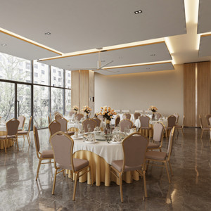 Sillas Doradas para Bodas y Eventos, Sillas de Aluminio para Eventos, Sillas de Tela para Comedor y Banquetes, para Uso en Restaurantes, Hoteles y Salones - Product Image 2