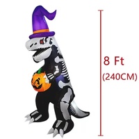 Squelette géant gonflable de haute qualité, T-Rex, costume de dinosaure animatronique pour Halloween, pour fête en plein air