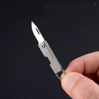 Mini couteau pliant en alliage de titane, couteau de poche portable EDC, ouvre-lettre porte-clés