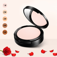 Palette de poudre pressée mate sans huile 5 couleurs pour maquillage de marque privée, couvrance totale, fond de teint et poudre visage