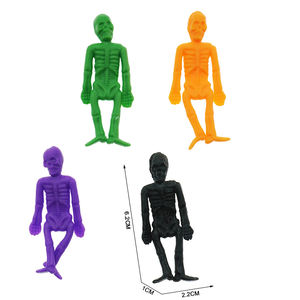 Halloween Squelette Homme Décompressé Doux TPR Jouets avec Lumineux pour Enfants Hallowmas Pratique Blague Jouets - Product Image 1