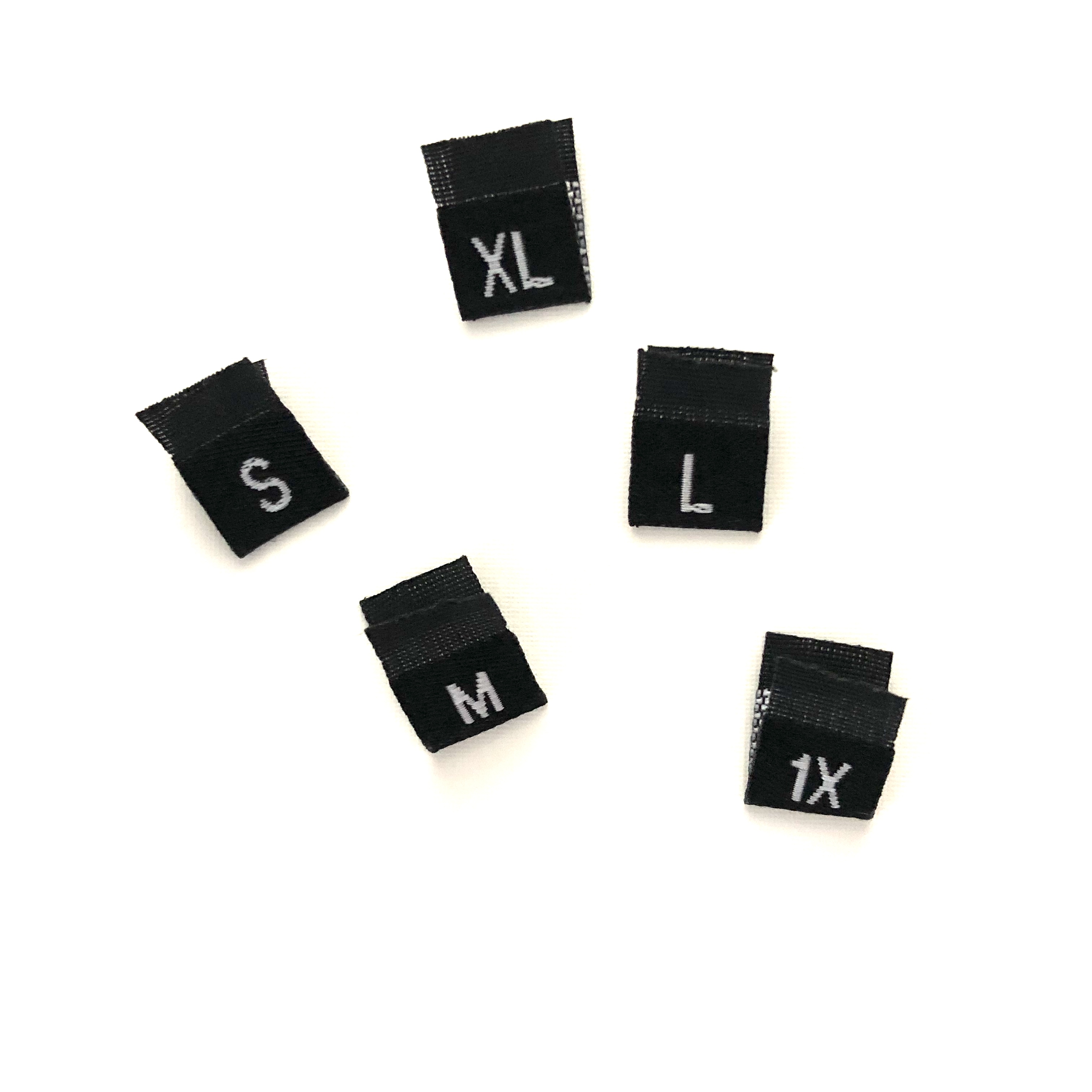 Тканые этикетки для одежды, бирки размера