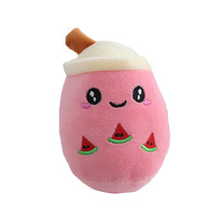 Porte-clés en peluche Bubble Tea Boba, poupée Boba au thé aux fruits, mini jouets en peluche, oreiller en peluche au lait de thé, décoration de sac à dos pour enfants, cadeaux