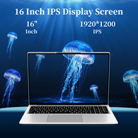 Nouvel ordinateur portable professionnel 16,1 pouces en plastique, vente en gros d'usine, pas cher, Windows 11, Intel 4 cœurs 1,7 GHz, SSD Full HD IPS, caméra anglaise
