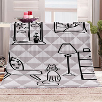 Couverture d'hiver en polaire tissée confortable et mobile avec logo pour lit double, voyage extérieur, sherpa de football, imprimée sur mesure, par sublimation