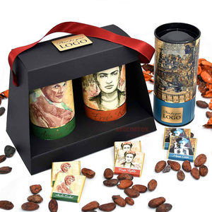 Quà Tặng Sang Trọng Sô Cô La Độc Đáo Hộp Giấy Thiết Kế Logo Sô Cô La Giáng Sinh Hộp Quà Tặng Với Ribbon - Product Image 1