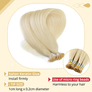 ผมต่อแบบ I-Tip และ Nano Ring คุณภาพสูง ปี 2026 ผมแท้ Remy จากยุโรป แบบ Super Double Drawn  พร้อมเคราติน  ปลายผมหนาและแข็งแรง - Product Image 2