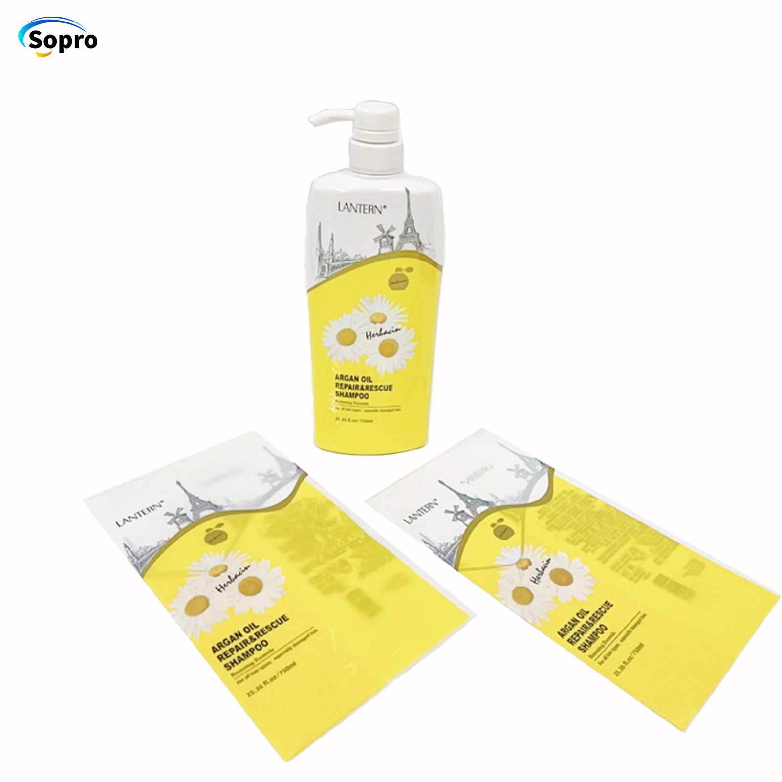Custom Logo Shrink Wrap Label for 300ml 550ml 750ml Plastic Bottle Shrink Sleeve Label for Shampoo Hand Washing Bottle