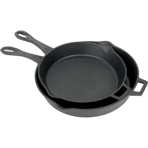 Poêle en fonte facile à nettoyer, pré-culottée, avec doubles poignées en fonte - Product Image 2