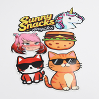 Autocollants PVC personnalisés de haute qualité, holographiques, découpés à la forme, style anime Q-version, mignons, imperméables et écologiques, vente en gros