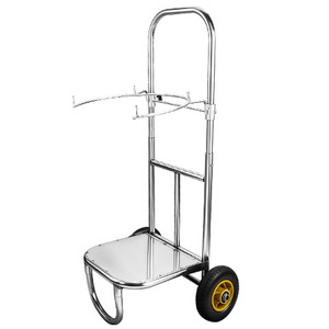 <b>Foldable</b> Stainless Steel Hand Cart 2 Wheels Small Transport Tool For Harvesting Rice And Corn - Product Image 2