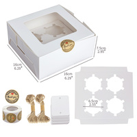 Boîte à pâtisserie personnalisée, boîte à cupcakes avec insert et fenêtre, boîte de boulangerie pour cadeaux de mariage et emballage de desserts