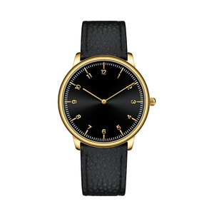 Reloj de Pulsera de Cuarzo para Hombre, Diseño Redondo, con Correa de Cuero Genuino Resistente al Agua 3ATM, Reloj de Lujo - Product Image 2