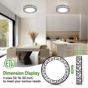 Lightania 12 Inch Bird's Nest Flush <b>Mount</b> Ceiling <b>Light</b> 20W 5CCT 2700K-6500K Modern <b>LED</b> Fixture - Product Image 5