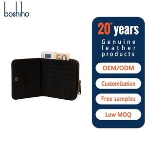 Boshiho New Style Two-tone Corduroy <b>Wallet</b> Handmade Corduroy Purse Two-tone Material <b>Wallet</b> Card <b>Holders</b> - Product Image 1