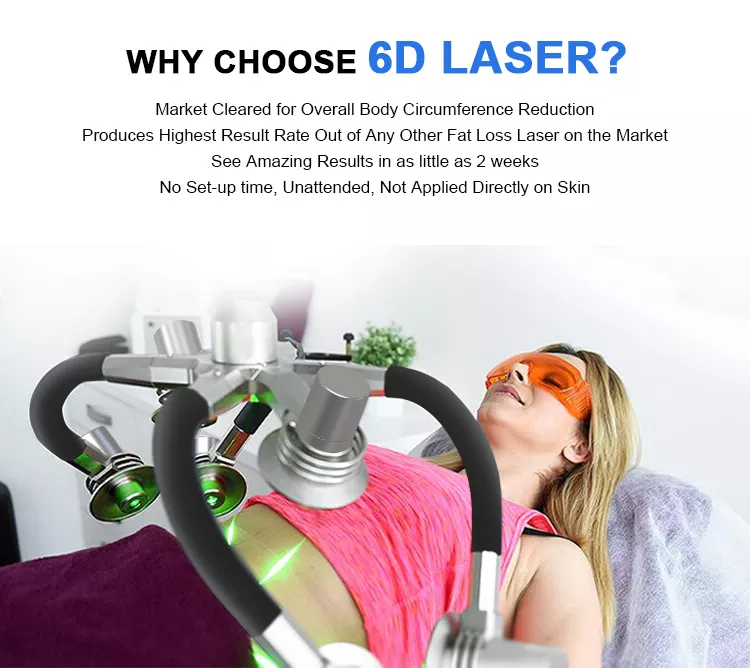 532nm 635nm Lipo Laser Slimming Machine Weight Loss 6d Green Red Light Laser