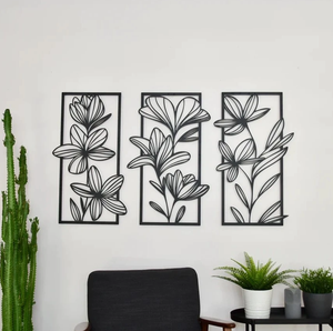 ของตกแต่งผนังรูปดอกบัวแบบแบน 3 มิติ ลายเส้นศิลปะสวยงาม ใบ<span class=keywords><strong>บัว</strong></span>โลหะ งานศิลปะเหล็ก ของตกแต่งแขวนผนัง ชุด 3 ชิ้น - Product Image 4