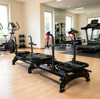 Machine de Pilates Reformer Super Model avec cadre en aluminium, rail de glisse fluide pour l'entraînement du tronc, la mise en forme du corps, utilisation en studio ou à domicile