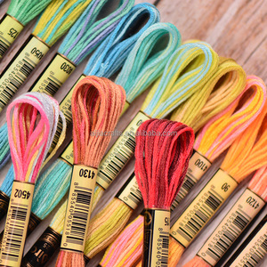 Fil à broder en polyester multicolore dégradé arc-en-ciel, 6 brins, pour point de croix et broderie - Product Image 3