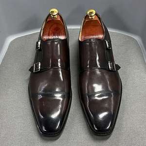 Zapatos Formales de Negocios para Hombre, Hechos a Mano con Cuero Genuino de Alta Gama, Estilo Clásico Monck - Product Image 1